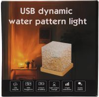 Настільна лампа нічник Північне сяйво Dynamic Water Pattern Light NK-22 світлодіодний RGB LED світильник Куб CB8026 з пультом, проектор 16 кольорів USB