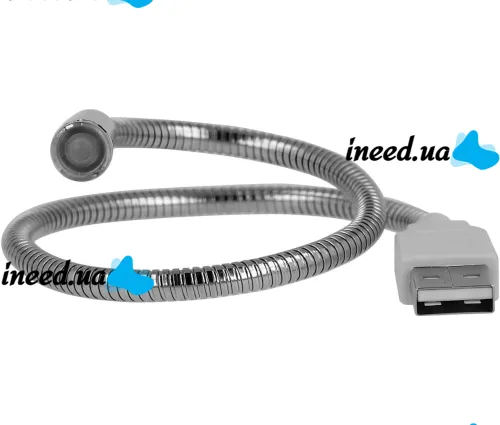 Гибка лампа USB LED Light 35 см для подсветки клавиатуры ноутбука , портативная металлическая подсветка на гибкой ножке для повербанка
