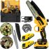 Акумуляторна ланцюгова міні пила DeWalt DCM160N 24V 4AH шина 20 см на 2 акумулятори, електропила 8 дюймів з автоматичним змащенням ланцюга в кейсі