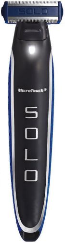 Беспроводной аккумуляторный триммер MicroTouch Solo универсальная мужская машинка для бритья и стрижки усов и бороды с LED подсветкой 3 насадки