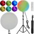 Кольорова кругла LED лампа Fill Light GS-450 45см світлодіодна різнокольорова RGB селфі лампа 17 кольорів з пультом ДУ і штативом для фото і відео від мережі