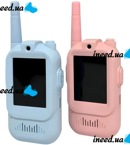 Детская рация с видеосвязью  Video Walkie Talkie JK200 2 штуки аккумуляторная Wi-Fi видео-рация с цветным дисплеем и видеочатом для детей от 6 лет