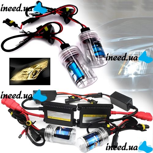 Комплект ксенона Bosch H3 HID 4300K 35W 12V с блоками розжига и лампами, набор ксеноновых ламп для фар в авто Теплый белый