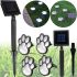 Садові світяться сліди Paw Print Light DL49 автономний вуличний LED світильник в грунт, світлодіодне освітлення для газону на сонячній батареї