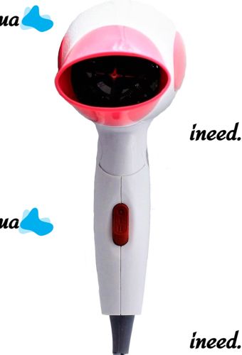 Складной дорожный фен Gemei GM-1756 Pink портативный для укладки и сушки волос со сборной ручкой, насадкой и терморегулятором 1200W Розовый