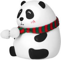Детский настольный ночник Losso LJC-142 Panda силиконовый светодиодный RGB светильник, беспроводная LED лампа Панда 7 режимов на аккумуляторе USB