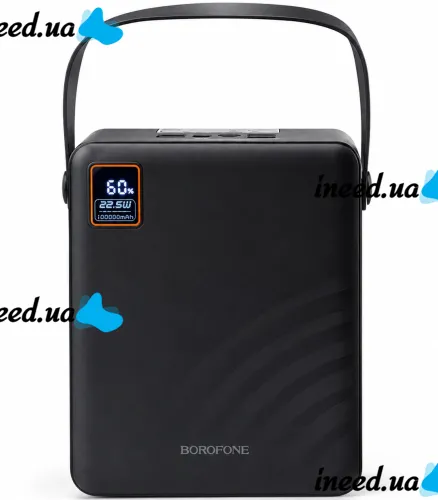 Портативное зарядное устройство Power Bank Borofone BJ85 100000mAh 22.5W 4USB 2TYPE-C с быстрой зарядкой, внешний аккумулятор повербанк с фонарем