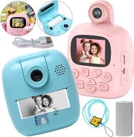 Детская камера мгновенной печати Digital Print Camera A19 Bluetooth термопринтер для фото, фотоаппарат полароид на аккумуляторе от 3-х лет USB M4