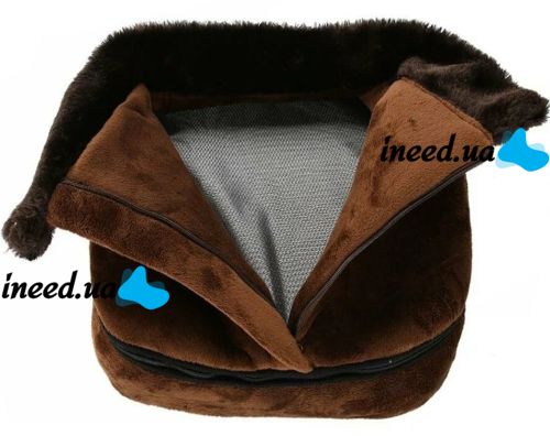 Вибромассажер-грелка для ног Supretto Warm Massager 2 в 1 электрическая грелка с подогревом, вибро массажер для ступней, электрогрелка с застежкой