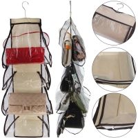 Organizer for storing bags on a hanger Range Sacs a Main, hanging hanger for 16 bags, hanger organizer for accessories for 8 sections, pockets