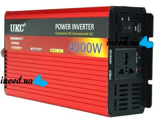 Car Converter Auto UKC AR-4000M 12V-220V 4000W Car Voltage Inverter 12V 220V 4000W with Soft Start Function 