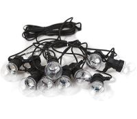 Outdoor Garland in the form of a Light Bulb Xmas 10 Lamps WW Warm White LED Moisture-proof LED Garland for Home and Street with 10m Connector