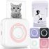 Беспроводной мини принтер Cat Mini Printer MAG-693 57mm с Bluetooth, Карманный детский термопринтер для печати без чернил для смартфона 1200mah