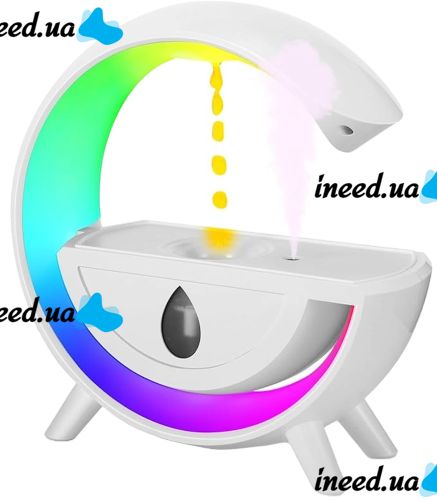 Anti-Gravity Humidifier T00K8 Nightlight Anti-Gravity Humidifier with RGB Light, Diffuser 350ml with USB drip effect White