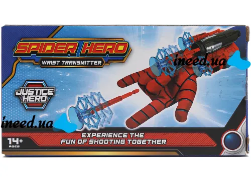 Children's toy glove blaster Spider Man Spider Wrist Transmitter AND-5659 toy hand gun with crossbow and 3 suction cups Spider Men