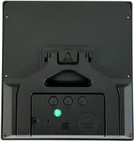 Настольные электронные часы с фоторамкой DS-6608 с зеленой LED подсветкой, светодиодные проводные с будильником и термометром от сети Черные