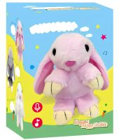 Музыкальный плюшевый зайчик Repeat Happy Rabbit FJ8888 White детская мягкая игрушка заяц с подсветкой и звуковыми эффектами на аккумуляторе от USB