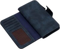 Женский замшевый кошелек Baellerry Forever N2345 Dark Blue женское портмоне, клатч на 10 отделений для хранения купюр и мелочи 19х10.5 см Темно синие