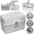 MVM PC-16 28x15x14 cm M plastic storage organizer, home medicine cabinet with sliding shelves 3067-2 White