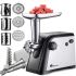 Kitchen electric meat grinder Domotec MS-2024 3000W with juicer, Electric Meat Grinder with grater, shredder, sausage nozzle Domotec 3000W