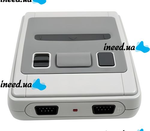 Портативная игровая ретро приставка Dendy 620 игр Денди 8 Bit Super Mini SFC, Детская консоль 8 бит с двумя джойстиками и встроенными играми Серая