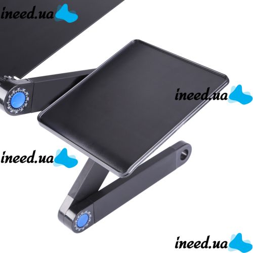 Складной столик трансформер для ноутбука Laptop Table T8 с USB-охлаждением и подставкой для мышки, Раскладной стол для ноутбуков с вентилятором