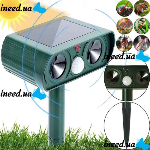 Ультразвуковой отпугиватель животных кротов и грызунов Solar Pest Reppeler ZF-858 на солнечной батарее, Аккумуляторный прибор кротоотпугиватель