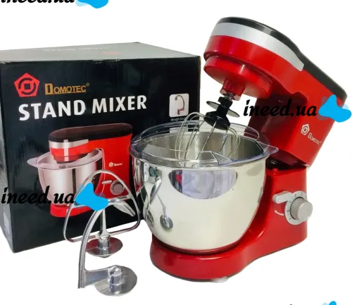 Household planetary mixer dough mixer Domotec MS-1368 1500W with bowl 4 l, Stationary kitchen mixer table for kneading dough 1500 W