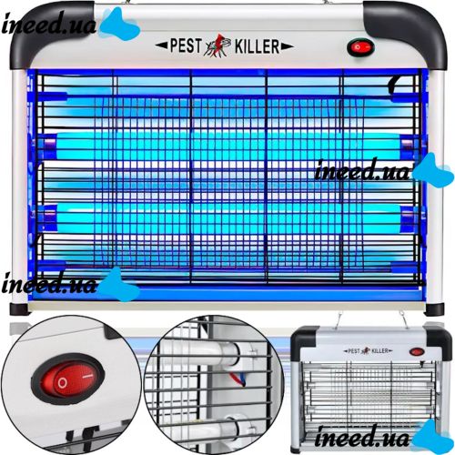 Электрическая светодиодная лампа ловушка Pest Killer BK-L4 для летающих насекомых 4W, Уничтожитель комаров и мух MAG-759 4Вт от сети Белый