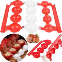 Форма для изготовления фаршированных мясных шариков Stuffed Ball Maker RS-45 фрикаделек с начинкой на 4 ячейки для приготовления котлет из пластика