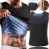Мужская утягивающая майка Sweat Shaper Men's для похудения с эффектом сауны, Майка сауна для спорта для мужчин M/L XL/XXL Черная