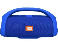 Большая беспроводная музыкальная колонка T&G Booms Box Big Синяя с ручкой, портативная акустика bluetooth в стиле T&G Boombox USB AUX для Android IOS
