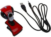 Веб камера с микрофоном Digital HD Camera DG-899 1280х720 универсальная внешняя USB веб-камера на прищепке для ПК компьютера и ноутбука Красная