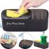 Натискний диспенсер органайзер Soap pump caddy для миючого засобу і кухонної губки 300мл, підставка для губок з мильницею дозатором Чорний