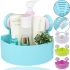 Wall-mounted corner shelf stand Triangle Shelves LY-572 for bathroom accessories with suction cups, Hinged shelf for soap and shampoos in the bathroom