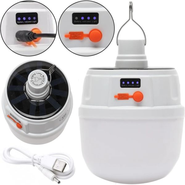 Solar Lamp BL-2022 Rechargeable Hanging Lamp on a solar battery, Hanging LED Lantern on a hook for camping on a battery JD-2022