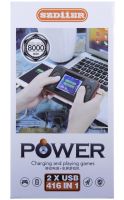 Портативна ігрова Ретро консоль G - 416 2 в 1 приставка з акумулятором повербанк Power Bank 8000mAh на 416 вбудованих ігор Денді, Super Mario, 8 bit
