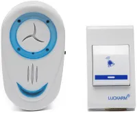 Дверной звонок Luckarm Intelligent 8853 беспроводная кнопка на батарейках, передатчик сигнала и приемник на 32 мелодий для входной двери до 150 м