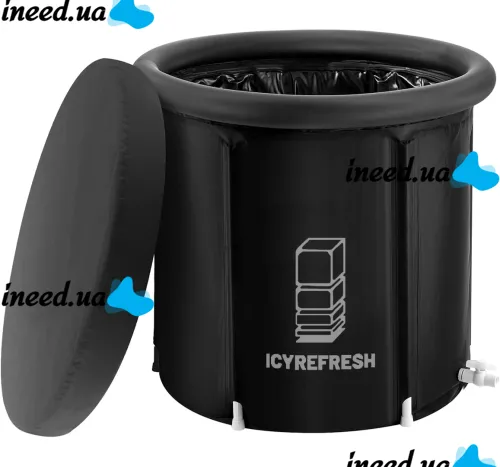 Надувная бочка для моржевания Ice Bath Spa BF-300 300 л круглая каркасная ванна для ледяной терапии и восстановления, купель для холодных ванн