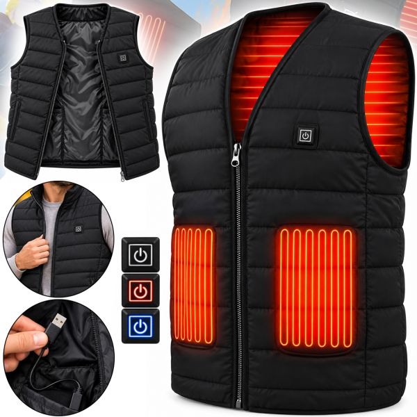 Електричний терможилет з підігрівом hoson Heated Vest універсальна жилетка з 3 режимами регулювання температури для зігрівання рук і спини від USB