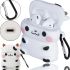 Защитный противоударный чехол Case 3D Cute Cow буренка для наушников Apple AirPods Pro 1, 2 силиконовый кейс Коровка с полной защитой и карабином