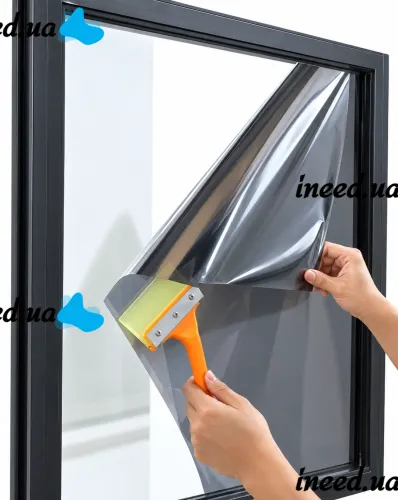 Самоклеящаяся тонировочная пленка для окон Proffilms Silver PS-40 3м х 60 см для защиты от солнечных лучей, фольга от солнца на окна 300х60см