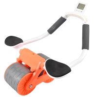 Автоматический ролик тренажер Healthy Abdomen Wheel DL-431 для пресса живота с отскоком и поддержкой локтя с дисплеем, Колесико с ковриком AND438