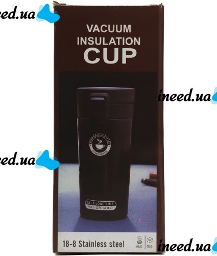 Портативная термочашка Vacuum Cup Elite Cafestyle EL-252 380 мл двухслойная термокружка с крышкой и поилкой, термос из нержавеющей стали с фильтром AND1335