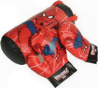 Игровой боксерский набор Disney Marvel Spiderman Kids Boxing Set детская подвесная груша с перчатки, комплект для отработки ударов для бокса от 3-х лет Человек паук
