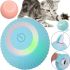 Інтерактивна іграшка м'яч Pet Gravity 4.3 см для котів і кішок з хаотичним рухом і підсвічуванням, Смарт обертається кулька для тварин від USB