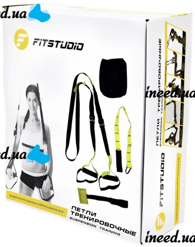 Тренировочные подвесные петли TRX Pro Fit Studio Suspension ремни для силовых тренировок кроссфита, фитнеса и турника всего тела ТРХ Lumo Yellow
