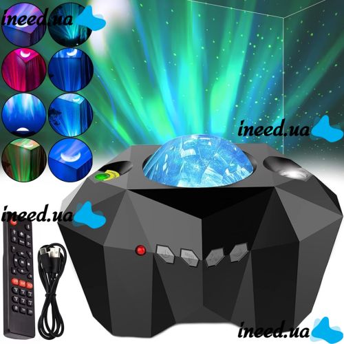 Проектор звездного неба Аврора Dream Aurora Star Lights AC6923 светодиодный RGB LED ночник с Bluetooth колонкой, таймером и пультом ДУ AND AA10-7