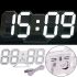 Electronic Desktop 3D Clock with White LED Backlight Generic LY-1089, LED Digital Wall Clock with Alarm Clock and Date White