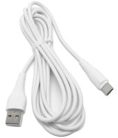 Кабель для зарядного устройства Borofone BX18 USB Type-C 3A 1м для зарядки и передачи данных телефона, зарядка шнур 100 см для смартфона Белый